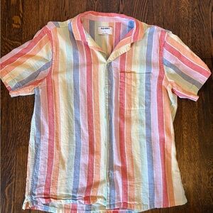 Old Navy Rainbow Button Down Shirt Relaxed Fit